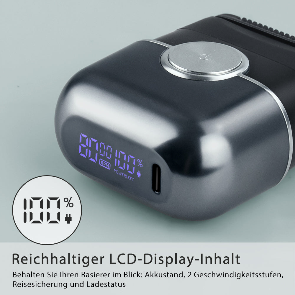 Qimmaol FK706 Mini Rasierer Herren Elektrisch mit Reiseetui