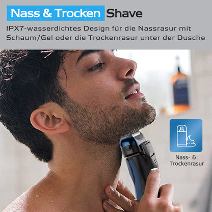 Qimmaol FK609 Folienrasierer für Männer, Farbverlauf blau