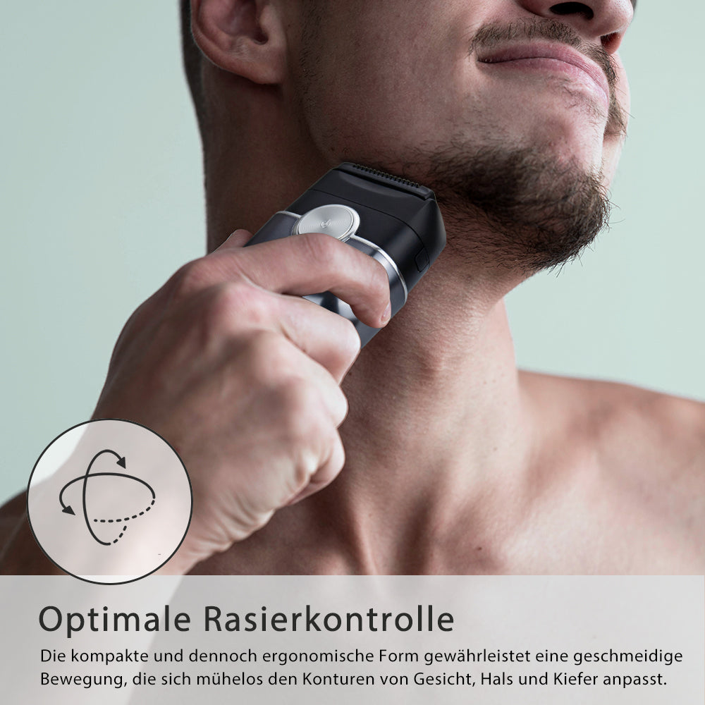 Qimmaol FK706 Mini Rasierer Herren Elektrisch mit Reiseetui