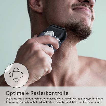 Qimmaol FK706 Mini Rasierer Herren Elektrisch mit Reiseetui