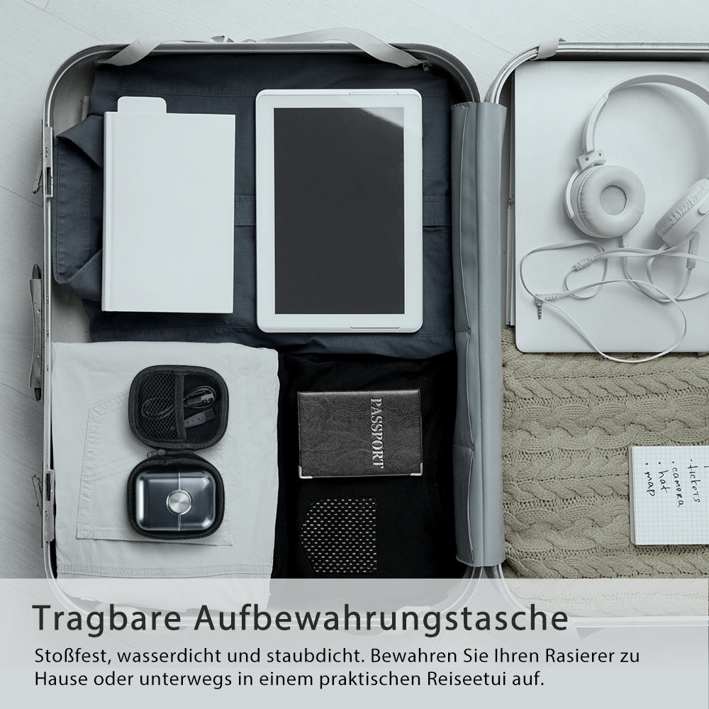 Qimmaol FK706 Mini Rasierer Herren Elektrisch mit Reiseetui