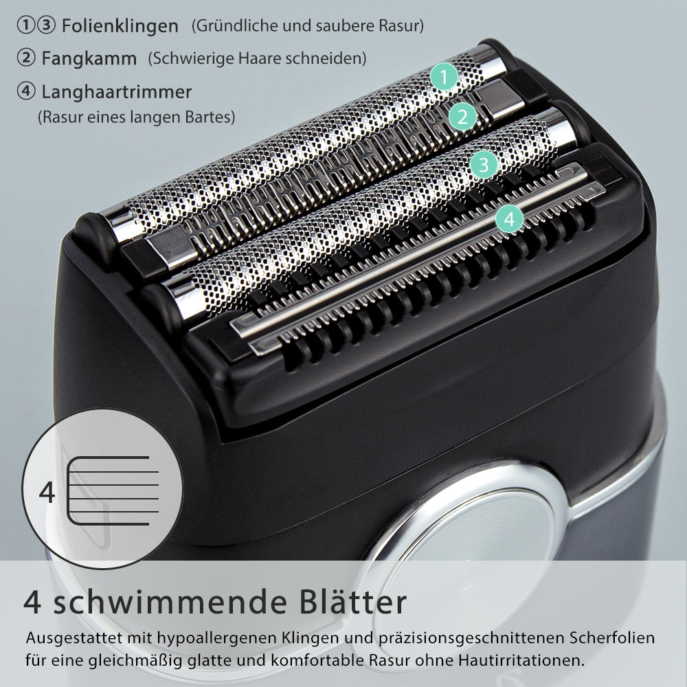 Qimmaol FK706 Mini Rasierer Herren Elektrisch mit Reiseetui