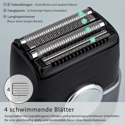 Qimmaol FK706 Mini Rasierer Herren Elektrisch mit Reiseetui